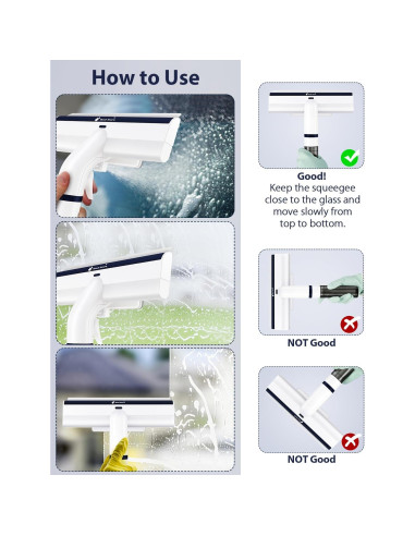 Limpiaparabrisas de Ventana Red Horn WS-02 4 en 1 con Spray