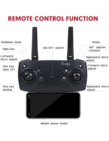 Dron E88 Pro Genérico con cámara 4K y WiFi FPV HD