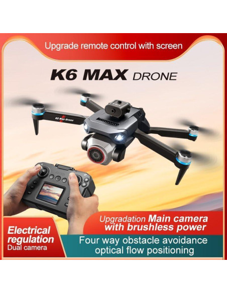 Dron K6 Max Genérico con Doble Cámara y Flotación Óptica