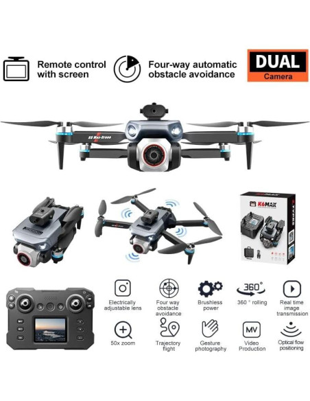 Dron K6 Max Genérico con Doble Cámara y Flotación Óptica