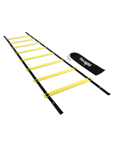 Escalera de Agilidad Yes4All 8 Peldaños Ajustable Amarillo