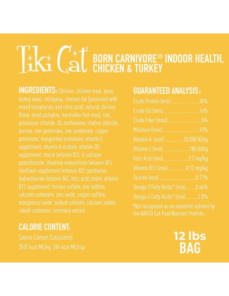 Comida Seca para Gatos Tiki Cat 5.44 kg Pollo y Pavo