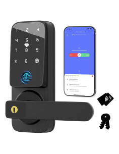 Cerradura Inteligente Biométrica HEIXSMT HT718 WiFi Negra