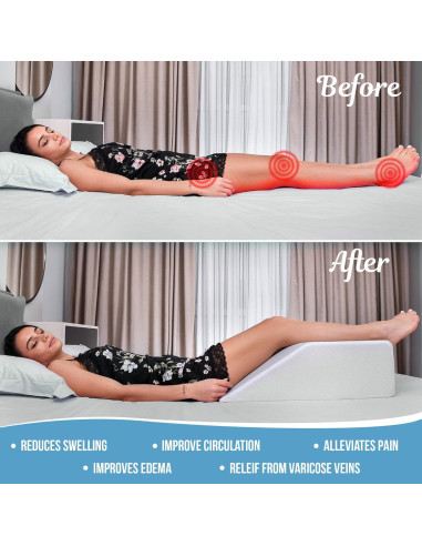 Almohada Elevadora de Piernas Abco Tech con Gel Refrigerante