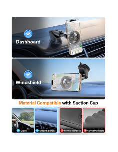 Soporte Magnético para Teléfono Volport con Ventosa 360 2