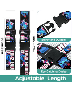 Correas de Equipaje Akkya Ajustables 2 Piezas Nylon Caricatura 2