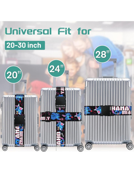 Correas de Equipaje Akkya Ajustables 2 Piezas Nylon Caricatura Correas de Equipaje Akkya Ajustables 2 Piezas Nylon Caricatura