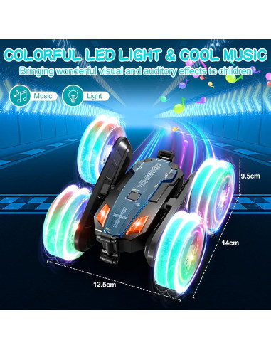 Coche Acrobático RC ENERHAMP 2.4GHz 360 Rotatorio Azul