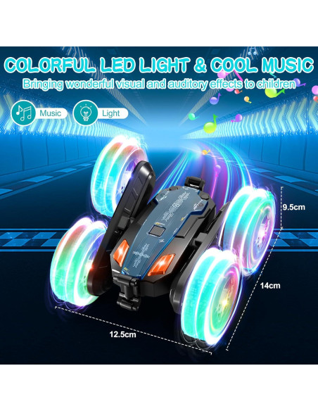 Coche Acrobático RC ENERHAMP 2.4GHz 360 Rotatorio Azul Coche Acrobático RC ENERHAMP 2.4GHz 360 Rotatorio Azul