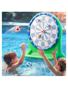 Juego de Agua Inflable iPlay, iLearn Dardos para Piscina Verde