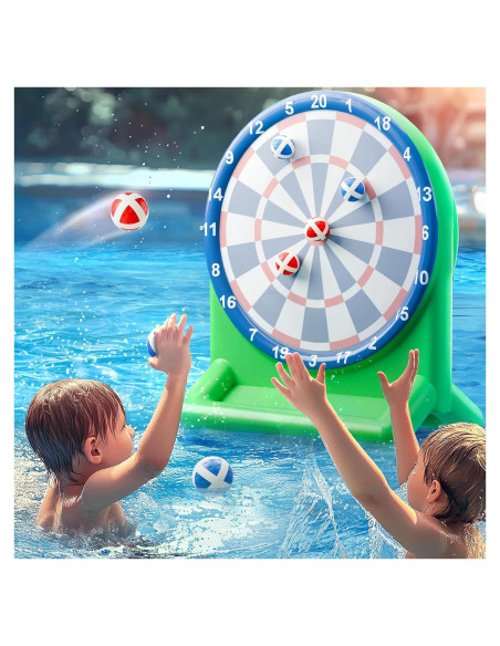Juego de Agua Inflable iPlay, iLearn Dardos para Piscina Verde