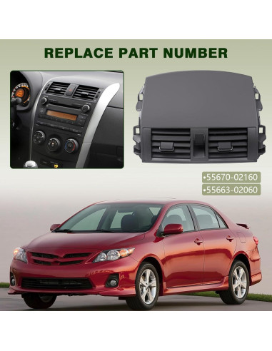 Panel de Salida de Aire A/C Toyota Corolla 2008-2013 ZONFANT