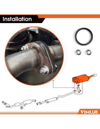 Silenciador de Escape Trasero VIMLUK para Toyota Camry 2002-2006