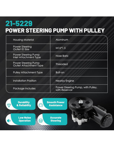 Bomba de dirección asistida Farrme 21-5229 con polea 1995-2004