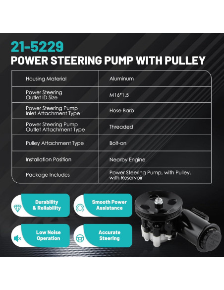 Bomba de dirección asistida Farrme 21-5229 con polea 1995-2004