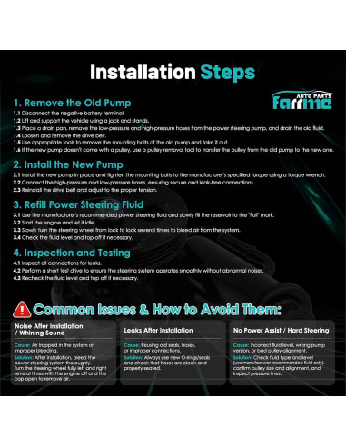 Bomba de dirección asistida Farrme 21-5229 con polea 1995-2004