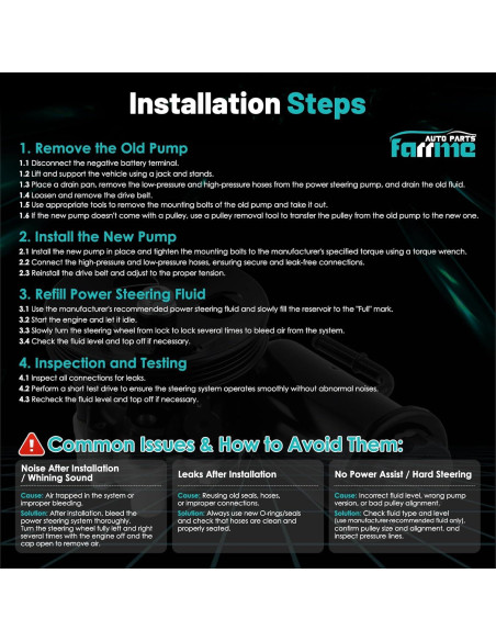 Bomba de dirección asistida Farrme 21-5229 con polea 1995-2004