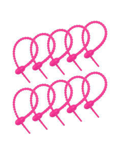 Sujetadores de Cable de Silicona MECCANIXITY 20 Pcs 18 cm Fucsia
