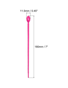 Sujetadores de Cable de Silicona MECCANIXITY 20 Pcs 18 cm Fucsia 2
