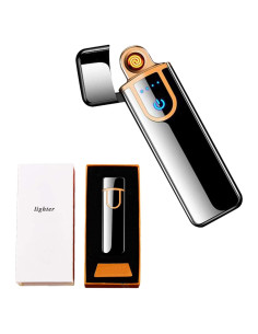 Encendedor Electrónico Recargable ZOIPPDMS USB Táctil a Prueba de Viento