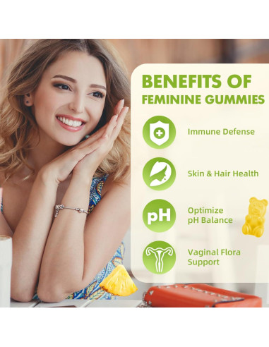 Gominolas de Equilibrio Femenino Softbear 60 Unidades Piña