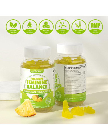 Gominolas de Equilibrio Femenino Softbear 60 Unidades Piña