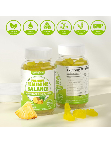 Gominolas de Equilibrio Femenino Softbear 60 Unidades Piña