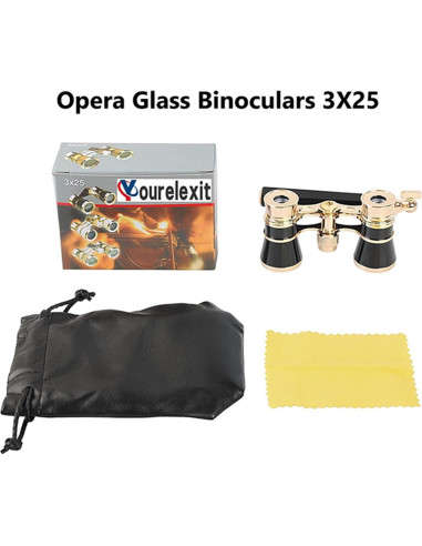 Binoculares de Ópera Yourelexit 3X25 Compactos Plegables