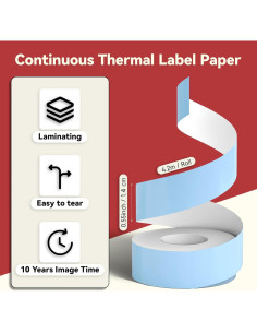 Cinta Etiquetadora 14mm x 4.2m PeriPage Azul Autoadhesiva 2