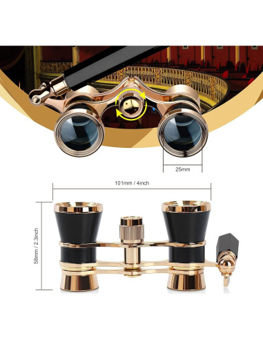 Binoculares de Ópera Yourelexit 3X25 Compactos Plegables