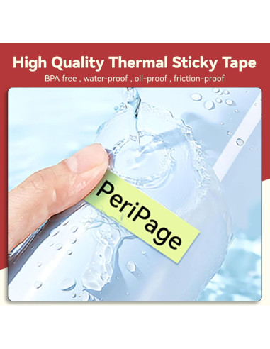 Cinta Etiquetadora 14mm x 4.2m PeriPage Azul Autoadhesiva