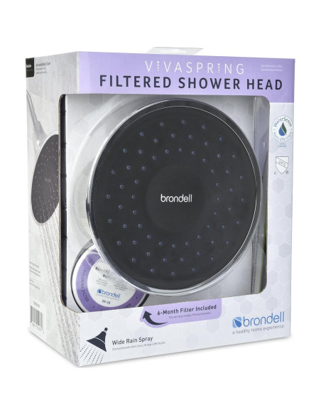 Cabezal de Ducha Filtrado Brondell FSH25-CB Obsidiana 16.5 cm Cabezal de Ducha Filtrado Brondell FSH25-CB Obsidiana 16.5 cm