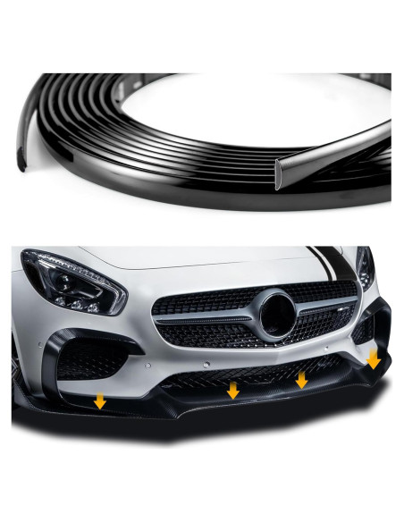 Cinta de recorte automotriz Carleef 5m negra para moldura de coche