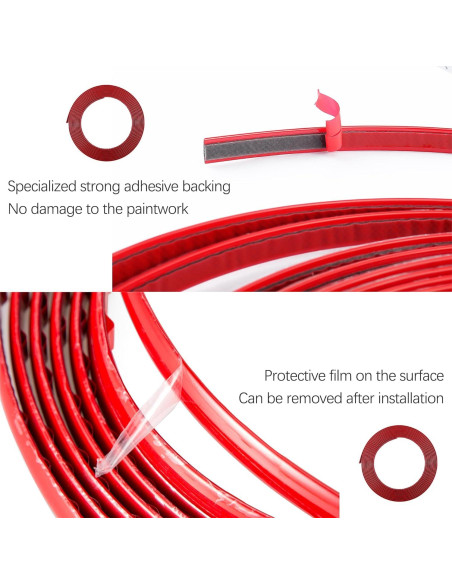 Cinta de recorte automotriz Carleef 5m negra para moldura de coche