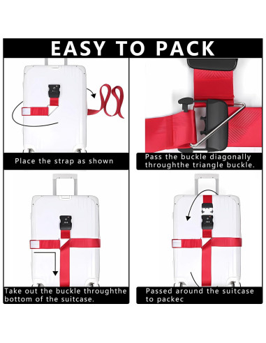 Correa de Equipaje Ajustable ELETICA con Candado TSA 200 cm