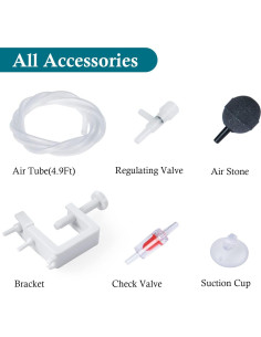 Bomba de Aire Mini FEDOUR C1 para Acuario 1.2L/min Silenciosa 2