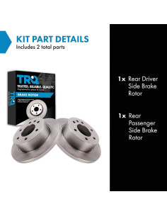 Discos de Freno Traseros TRQ BRA10091 para Sprinter 2019-2021 2