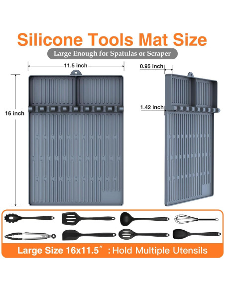 Mat de Silicona para Parrilla Blackstone 40x29 cm Antideslizante