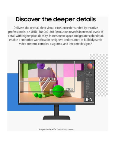 Monitor Samsung ViewFinity S8 27" 4K UHD USB-C Ajustable