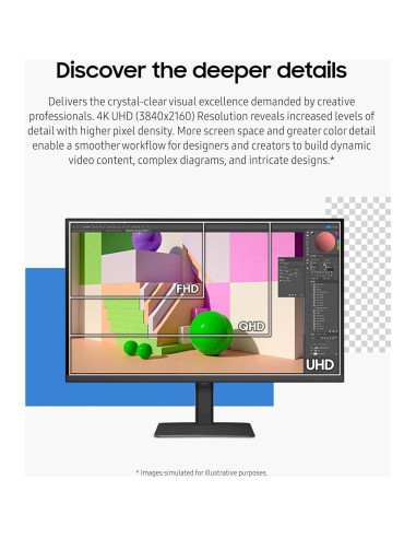 Monitor Samsung 27" ViewFinity S8 4K UHD HDR10 Ajustable