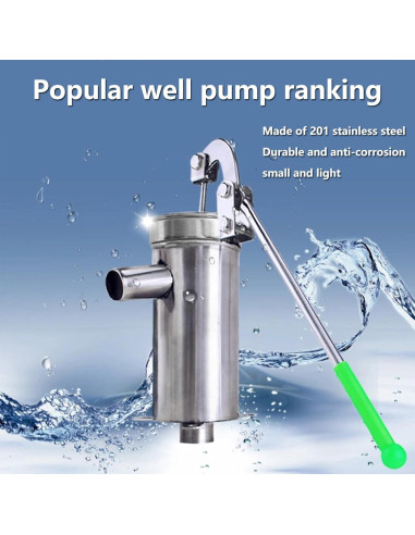 Bomba de agua manual Timiland de acero inoxidable 10m