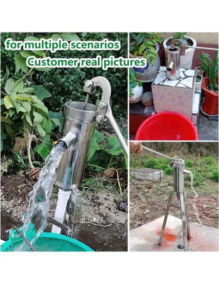 Bomba de agua manual Timiland de acero inoxidable 10m