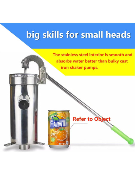 Bomba de agua manual Timiland de acero inoxidable 10m