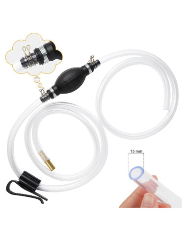 Bomba de Sifón Manual H-veenjor para Gasolina y Aceite 15mm