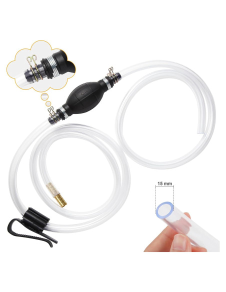 Bomba de Sifón Manual H-veenjor para Gasolina y Aceite 15mm