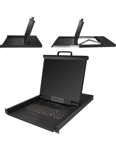 Consola KVM Rack 8 Puertos StarTech 19" LCD USB VGA 1U
