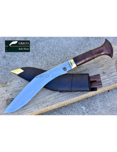 Cuchillo Kukri GK&CO. Casa Kukri 10" Acero Carbono Madera Rosa