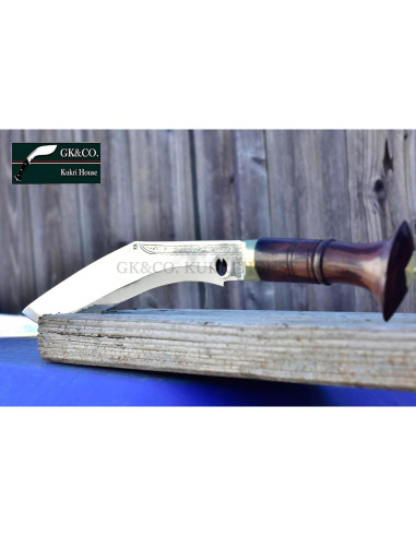 Cuchillo Kukri GK&CO. Casa Kukri 10" Acero Carbono Madera Rosa