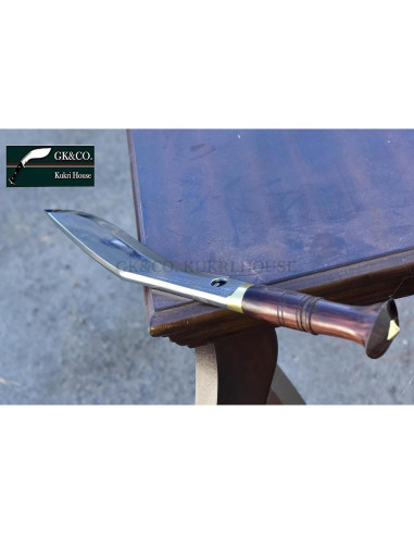 Cuchillo Kukri GK&CO. Casa Kukri 10" Acero Carbono Madera Rosa