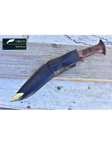 Cuchillo Kukri GK&CO. Casa Kukri 10" Acero Carbono Madera Rosa